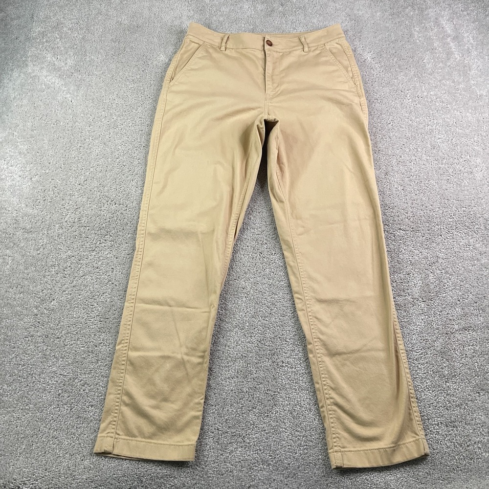 LL Bean Pants Womens 8 Regular Tan Khaki Comfort Stretch Chino Straight Leg